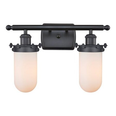 Innovations Lighting 2 Light Kingsbury 16 Inch Bathroom Fixture, 689062 516-2W-BK-232-W